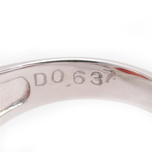 指輪 レディース 天然赤サンゴ ダイヤモンド リング D:0.637ct 9号 ノンブランド プラチナ PT900 中古