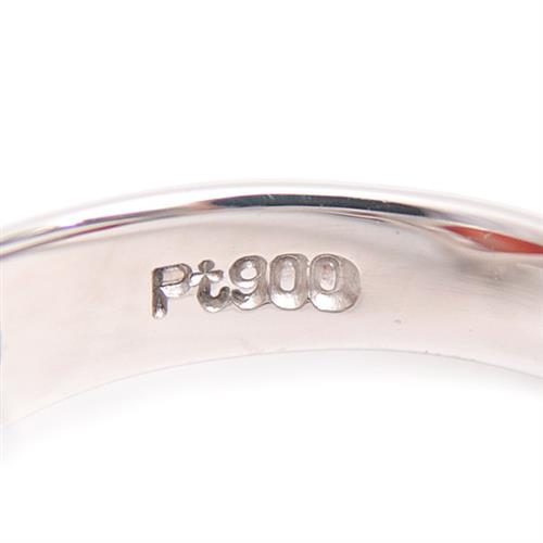 指輪 レディース 天然赤サンゴ ダイヤモンド リング D:0.637ct 9号 ノンブランド プラチナ PT900 中古
