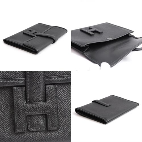 エルメス/HERMES/ジジェ ミニ/ヴォーエプソン/クラッチバッグ/□L刻/ブラック【中古】