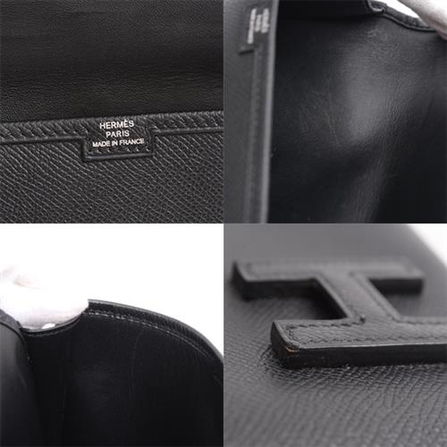 エルメス/HERMES/ジジェ ミニ/ヴォーエプソン/クラッチバッグ/□L刻/ブラック【中古】
