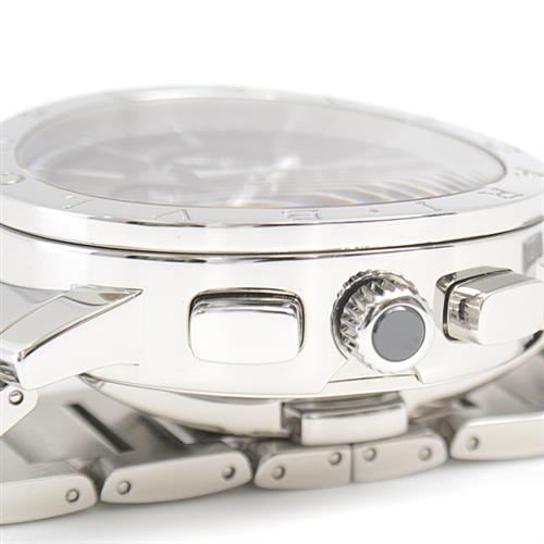 ブルガリ 時計 メンズ ブルガリブルガリ クロノグラフ エル・プリメロ 自動巻 ブラック文字盤 SS ステンレス BVLGARI BB41SCH 中古