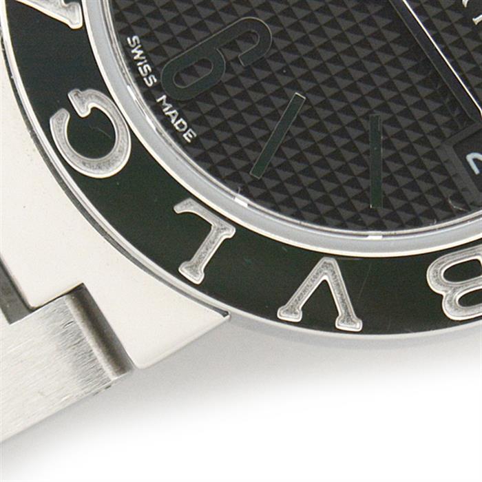 ブルガリ 時計 レディース ブルガリブルガリ 電池式 ブラック文字盤 SS ステンレス BVLGARI BB23SS 中古