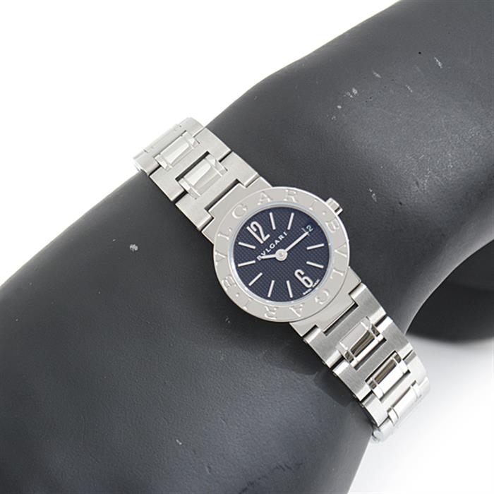 ブルガリ 時計 レディース ブルガリブルガリ 電池式 ブラック文字盤 SS ステンレス BVLGARI BB23SS 中古