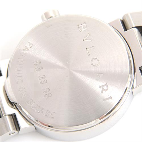 ブルガリ 時計 レディース ブルガリブルガリ 電池式 ブラック文字盤 SS ステンレス BVLGARI BB23SS 中古