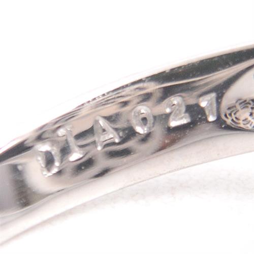 750WG 指輪 レディース フラワーモチーフ オニキス ダイヤモンド リング 14号 ホワイトゴールド【中古】