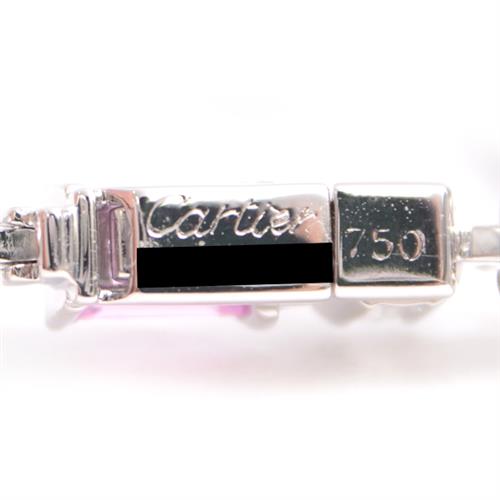 カルティエ Cartier メリメロ ピンクサファイア×ダイヤブレスレット 750WG ホワイトゴールド【中古】