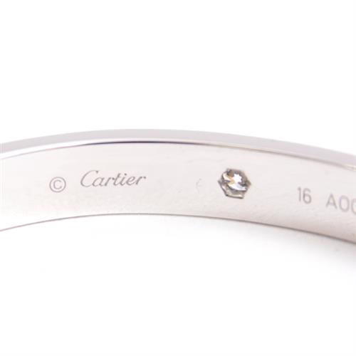カルティエ Cartier ラブブレス 4Pダイヤ 16サイズ 新型 750WG ホワイトゴールド【中古】