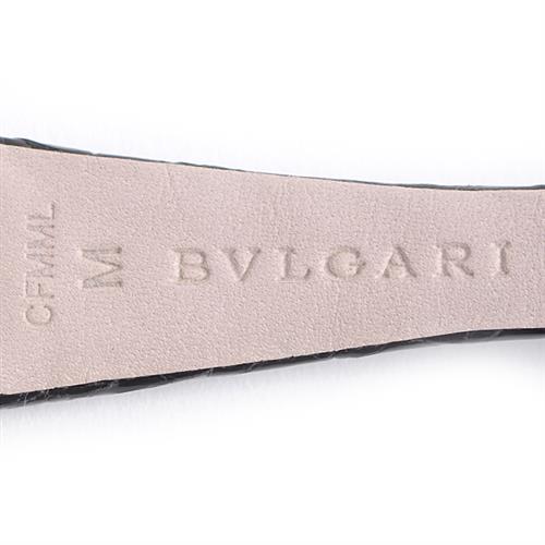 ブルガリ BVLGARI 750PG アショーマ レディース 電池式 ブラック文字盤 AAP31G【中古】