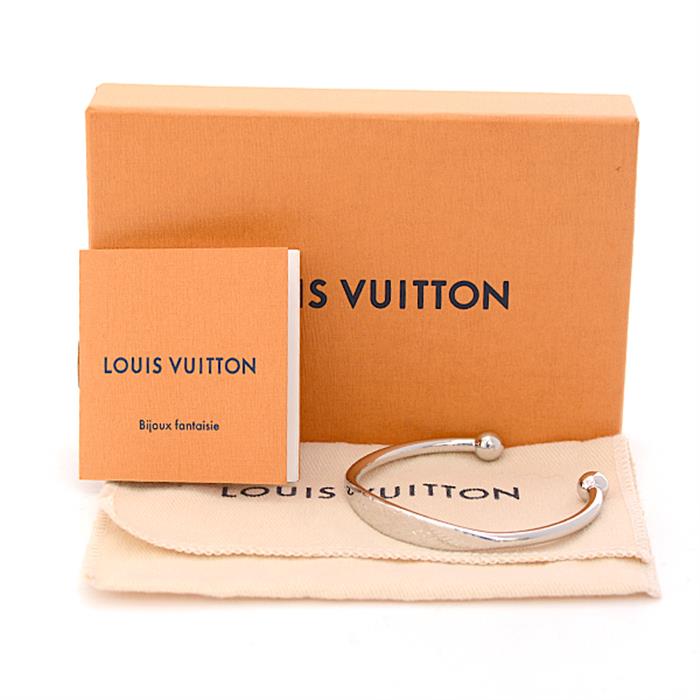 ルイヴィトン Louis Vuitton ジョンク・モノグラム バングル Mサイズ ユニセックス シルバーカラー【中古】