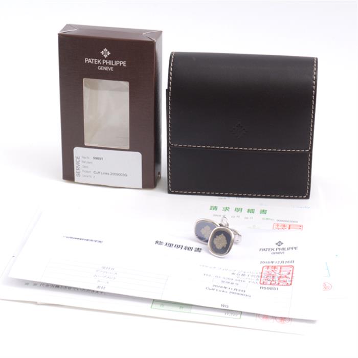 パテックフィリップ カフス メンズ カラトラバ カフリンクス 28.5g ホワイトゴールド PATEK PHILIPPE 59851 750WG 中古