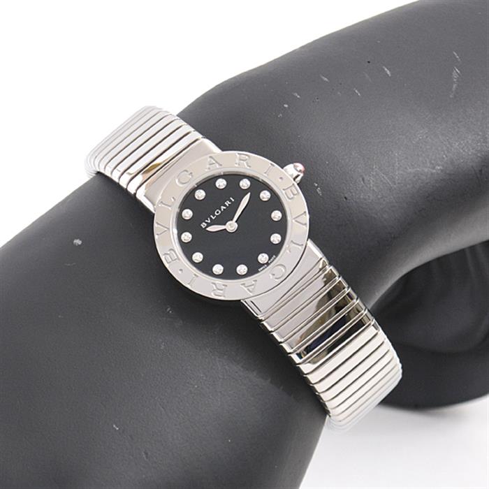 ブルガリ 時計 レディース  ブルガリブルガリ トゥボガス 12Pダイヤ 電池式 SS ステンレス BVLGARI BBL262T 中古