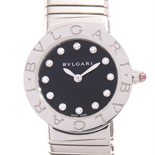 ブルガリ 時計 レディース  ブルガリブルガリ トゥボガス 12Pダイヤ 電池式 SS ステンレス BVLGARI BBL262T 中古