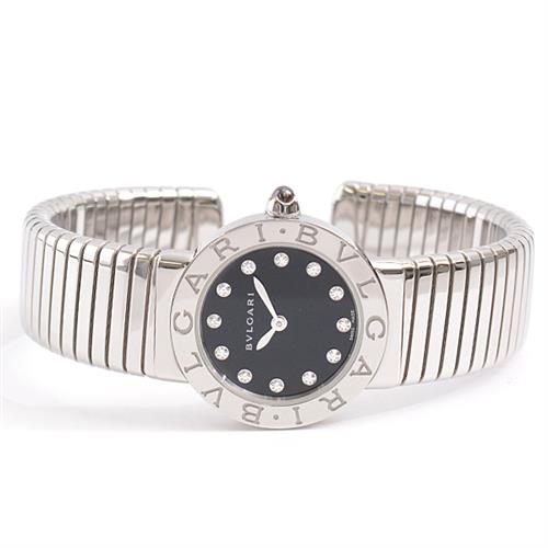 ブルガリ 時計 レディース  ブルガリブルガリ トゥボガス 12Pダイヤ 電池式 SS ステンレス BVLGARI BBL262T 中古