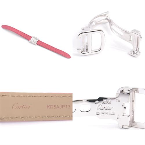 カルティエ 時計 レディース タンクアングレーズ SM 電池式 シルバー文字盤 ホワイトゴールド 750WG Cartier WT100015 中古