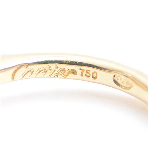 カルティエ Cartier サファイア ダイヤ リング 47号 (7号)750YG イエローゴールド【中古】