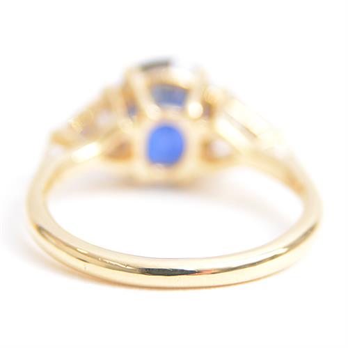 カルティエ Cartier サファイア ダイヤ リング 47号 (7号)750YG イエローゴールド【中古】