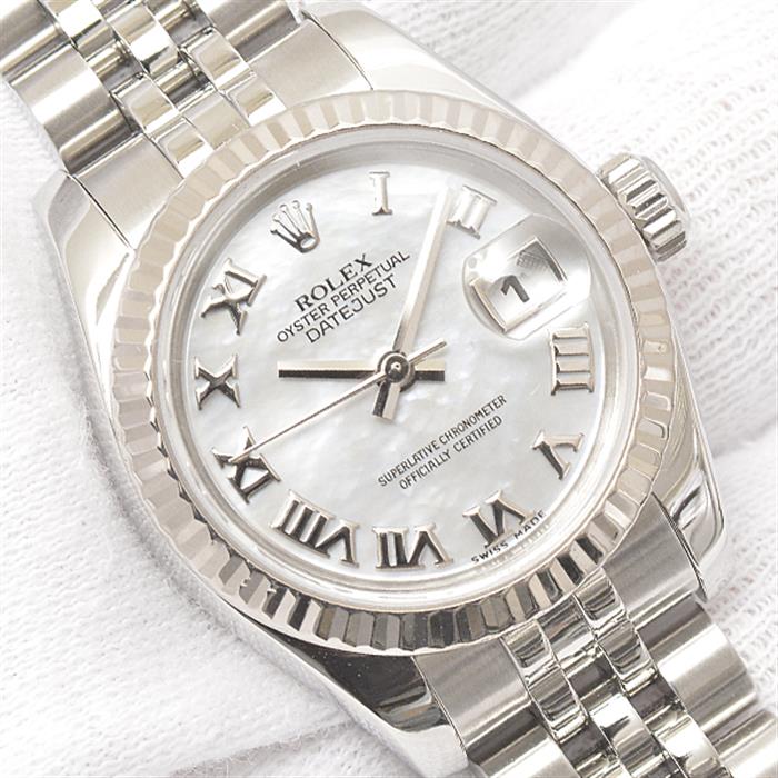 ロレックス ROLEX 179174G D番(2006年頃製造) ホワイトシェル /ダイヤモンド レディース 腕時計