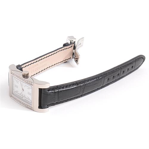 ブルガリ 時計 レディース レッタンゴロ ダイヤモンドベゼル 電池式 ホワイトゴールド 750WG BVLGARI RTW39G 中古