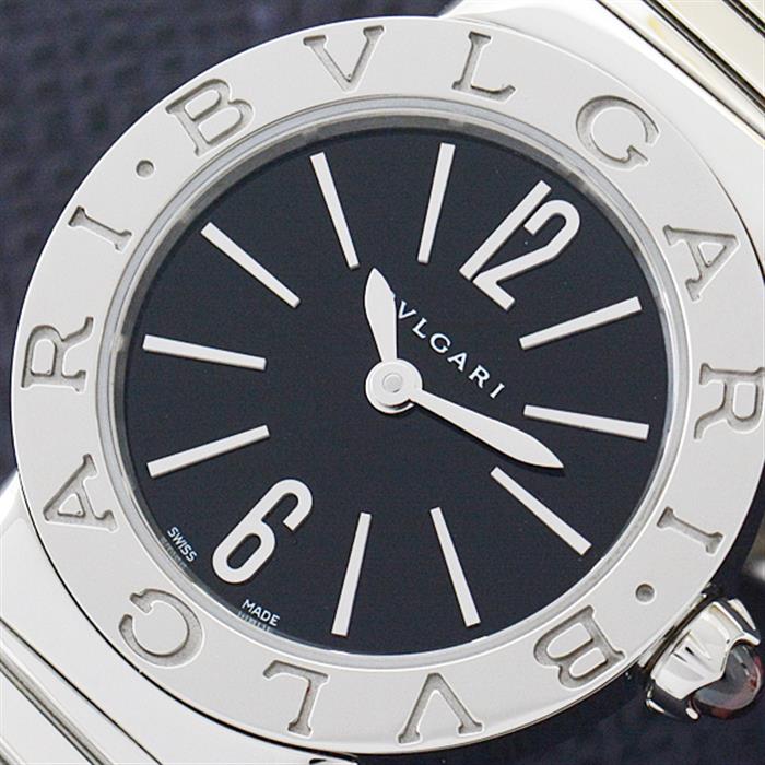 ブルガリ 時計 レディース ブルガリブルガリ トゥボガス Sサイズ 電池式 ブラック文字盤 SS ステンレス BVLGARI BBL262TS 中古