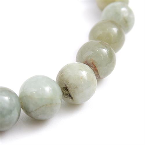 ヒスイ翡翠 数珠 念珠 本式百八玉数珠 翡翠:7.8mm～11.3mm グリーン×レッド【中古】