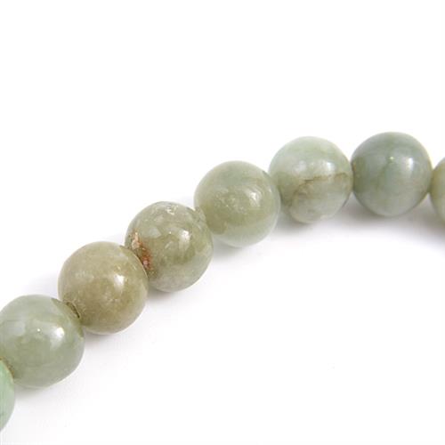 ヒスイ翡翠 数珠 念珠 本式百八玉数珠 翡翠:7.8mm～11.3mm グリーン×レッド【中古】