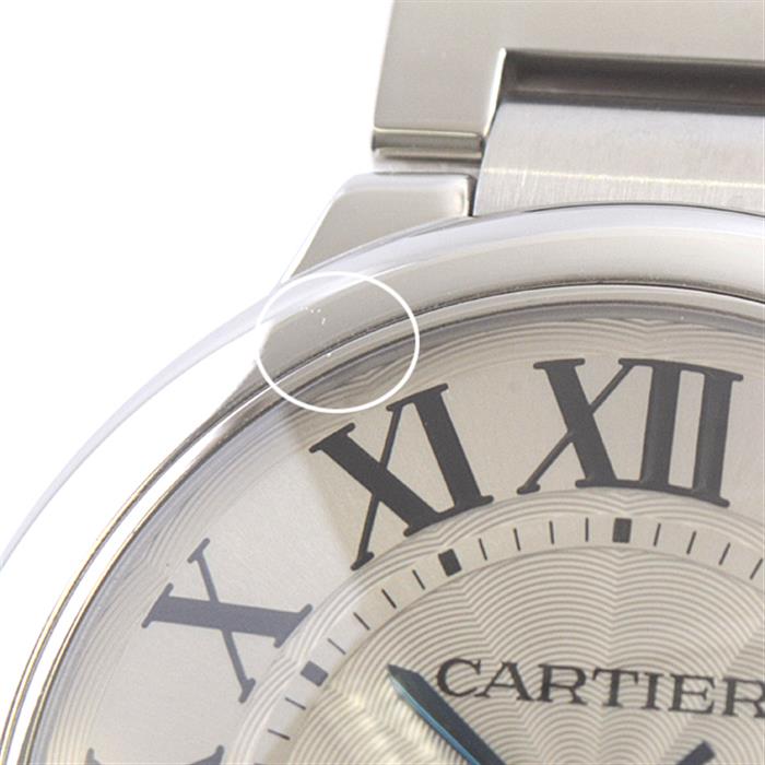 カルティエ Cartier バロンブルーLM メンズ 自動巻 シルバー文字盤 W69012Z4【中古】