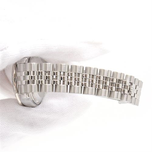 ロレックス 時計 レディース デイトジャスト ダイヤベゼル 10Pダイヤ 自動巻 ランダム サンビーム文字盤 SS×WG ROLEX 179384G 中古