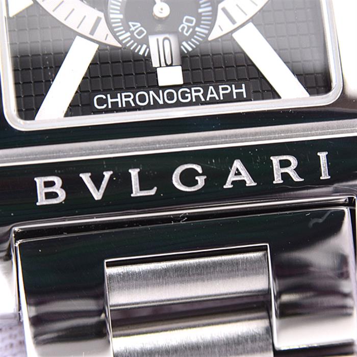 ブルガリ BVLGARI RTC49S レッタンゴロ クロノグラフ メンズ 電池式 SS ステンレス【中古】