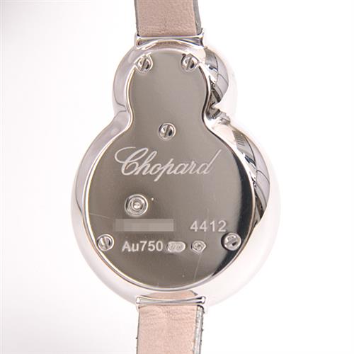 ショパール 時計 レディース ハッピーエイト 2重ダイヤベゼル ホワイトゴールド 電池式 Chopard 204412-1002 750WG 中古