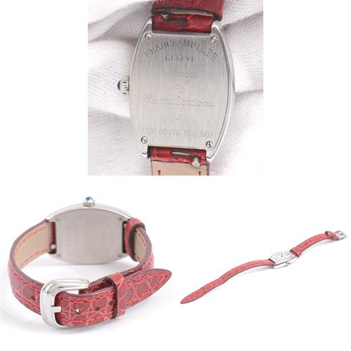 フランクミュラー 時計 レディース トノーカーベックス プティ カラードリーム 電池式 SS ステンレス FRANCK MULLER 2502QZ 中古