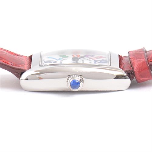 フランクミュラー 時計 レディース トノーカーベックス プティ カラードリーム 電池式 SS ステンレス FRANCK MULLER 2502QZ 中古