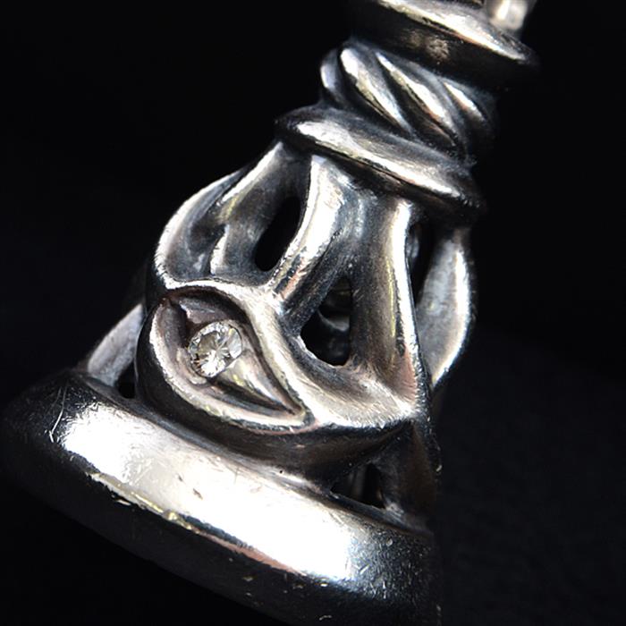 ロンワンズ LONEONES メイティングフライト クレーンベル ペンダント ウィズ ダイヤモンド Lサイズ メンズ SV925 シルバー【中古】