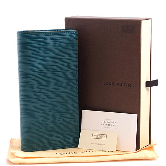 ルイヴィトン Louis Vuitton エピ ポルトフォイユ ブラザ メンズ 二つ折り財布 ブルーセレスト M60616【未使用展示品】