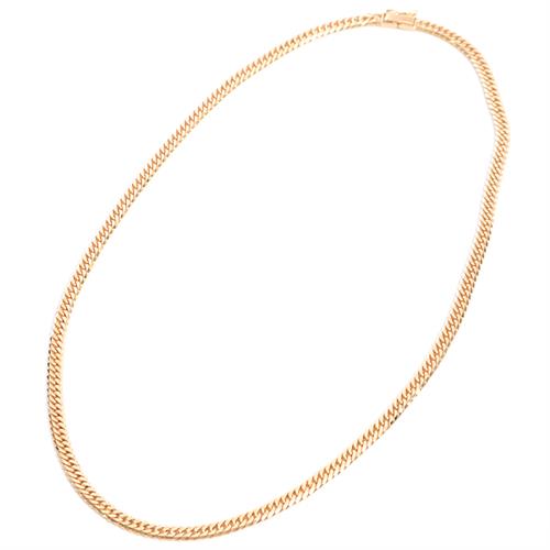 喜平 ネックレス K18 6面カット ダブル 30g 50cm 造幣局検定刻印入 メンズ レディース チェーン イエローゴールド YG 【中古】