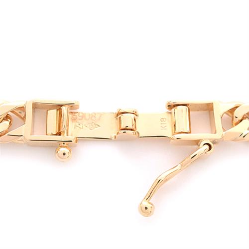 喜平 ネックレス K18 6面カット ダブル 30g 50cm 造幣局検定刻印入 メンズ レディース チェーン イエローゴールド YG 【中古】