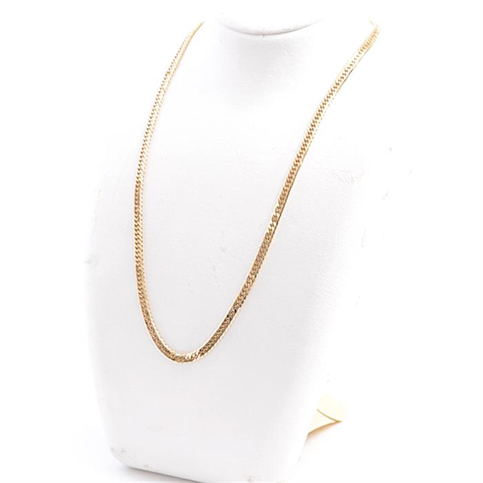 喜平 ネックレス K18 6面カット ダブル 30g 50cm 造幣局検定刻印入 メンズ レディース チェーン イエローゴールド YG 中古