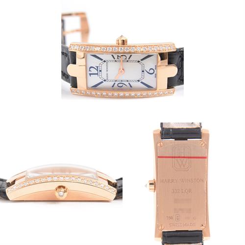 ハリーウィンストン 時計 レディース アヴェニューC ミニ ピンクゴールド ダイヤモンド 電池式 シェル文字盤 HARRY WINSTON 332LQR LMD21SP1 中古