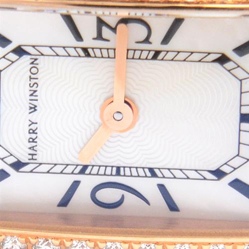 ハリーウィンストン 時計 レディース アヴェニューC ミニ ピンクゴールド ダイヤモンド 電池式 シェル文字盤 HARRY WINSTON 332LQR LMD21SP1 中古