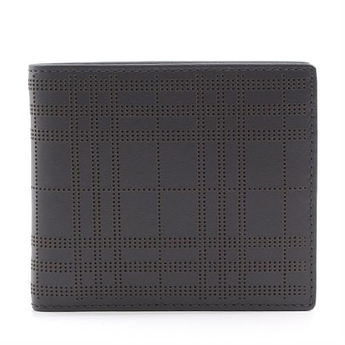 未使用 正規品 バーバリー 二つ折り財布 メンズ ブラック 黒 オープン式