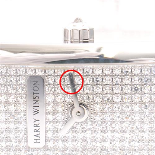 ハリーウィンストン 時計 レディース アヴェニューC ミニ 電池式 ダイヤモンド文字盤 ホワイトゴールド  HARRY WINSTON 750WG 332LQW AVCQHM16WW 中古