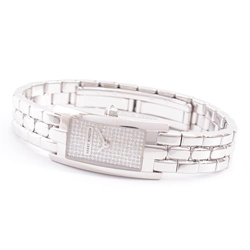 ハリーウィンストン 時計 レディース アヴェニューC ミニ 電池式 ダイヤモンド文字盤 ホワイトゴールド  HARRY WINSTON 750WG 332LQW AVCQHM16WW 中古