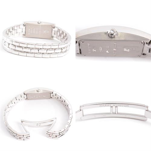 ハリーウィンストン 時計 レディース アヴェニューC ミニ 電池式 ダイヤモンド文字盤 ホワイトゴールド  HARRY WINSTON 750WG 332LQW AVCQHM16WW 中古