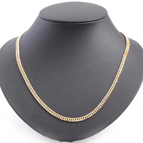 喜平 ネックレス K18 6面カット ダブル 30g 50cm 造幣局検定刻印入 メンズ レディース チェーン イエローゴールド YG 【中古】