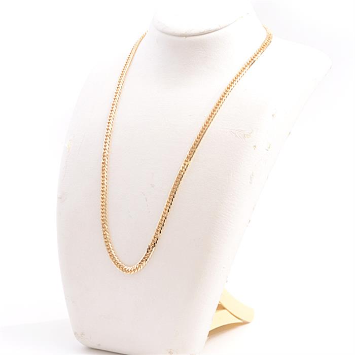 喜平 ネックレス K18 6面カット ダブル 30g 50cm 造幣局検定刻印入 メンズ レディース チェーン イエローゴールド YG 【中古】