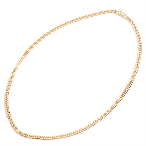 喜平 ネックレス K18 6面カット ダブル 30g 50cm 造幣局検定刻印入 メンズ レディース チェーン イエローゴールド YG 【中古】