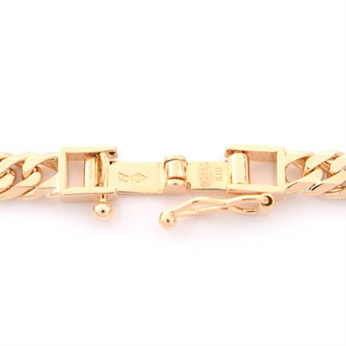 喜平 ネックレス K18 6面カット ダブル 30g 50cm 造幣局検定刻印入 メンズ レディース チェーン イエローゴールド YG 【中古】