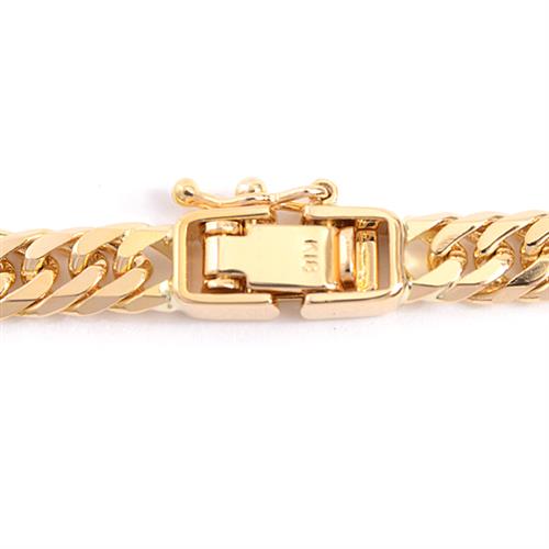 喜平 ネックレス K18 6面カット ダブル 30.1g 50cm 造幣局検定刻印入 メンズ レディース チェーン イエローゴールド YG 【中古】