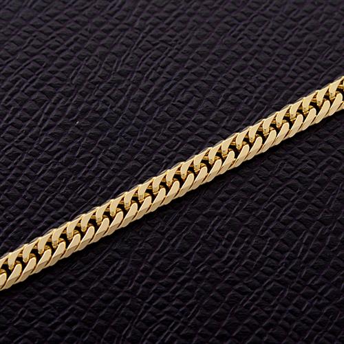 喜平 ネックレス K18 6面カット ダブル 30.1g 50cm 造幣局検定刻印入 メンズ レディース チェーン イエローゴールド YG 【中古】