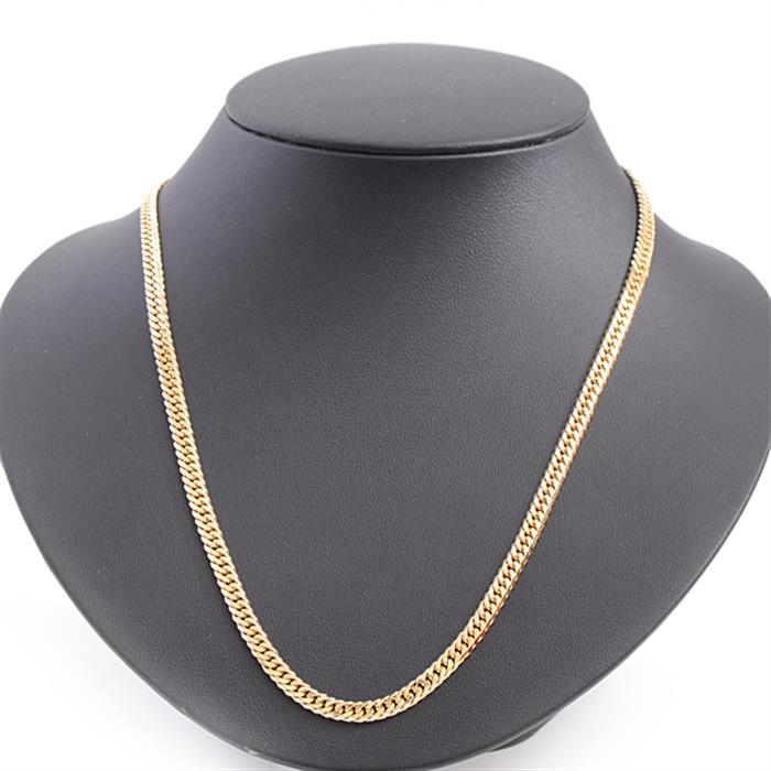 喜平 ネックレス K18 6面カット ダブル 30.1g 50cm 造幣局検定刻印入 メンズ レディース チェーン イエローゴールド YG 【中古】