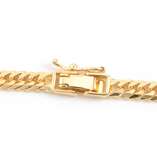 喜平 ネックレス K18 6面カット ダブル 30g 60cm 造幣局検定刻印入 メンズ レディース チェーン イエローゴールド YG 【中古】